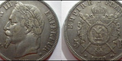 5 franaka,1869. , Napoleon III