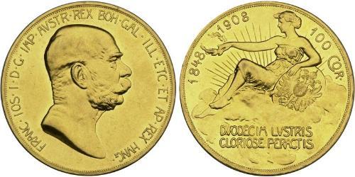 100 corona , Austrija;1908.god.c
