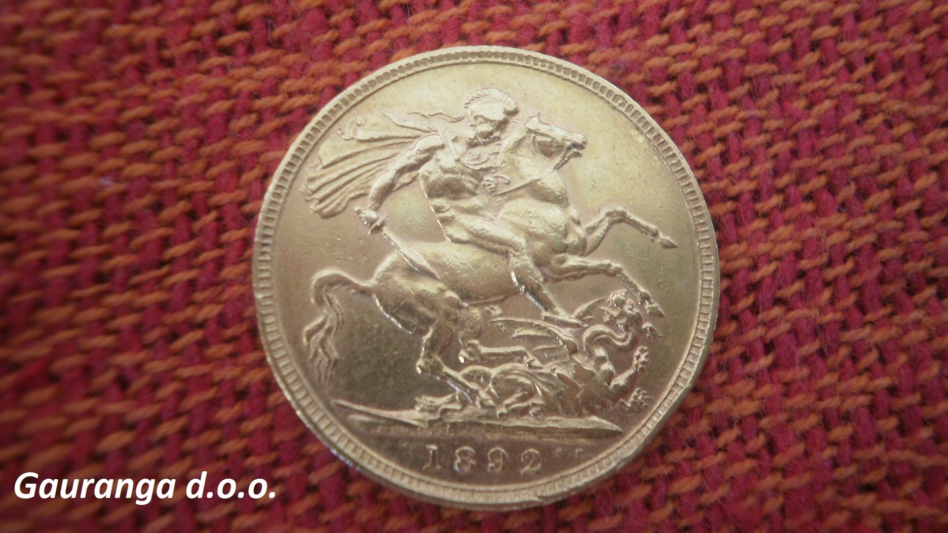 Zlatnik ; 1 funta ; "Sovereign" , Velika Britanija