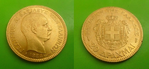 Zlatnik 20 Drahma ; Grčka