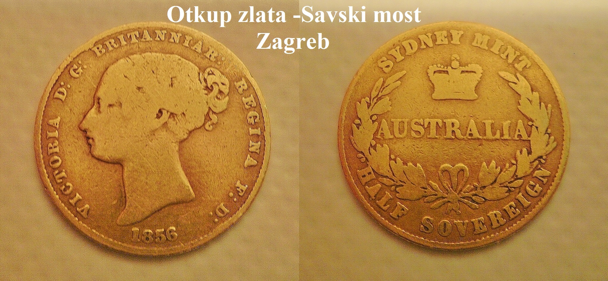 Zlatnik - Half Sovereign -Australija-1856. godina