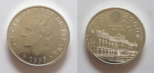 Srebrenjak,2000 pesetas ,Španjolska 1995