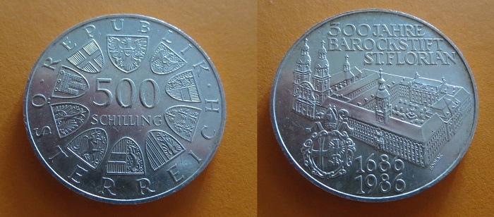 Srebrenjak -500 Schilling- 1986.