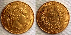 Zlatnik 20 franaka