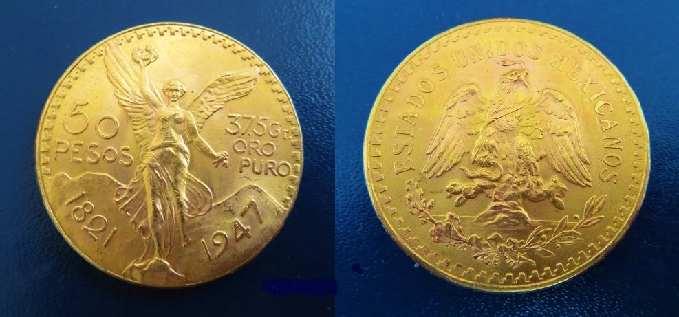 Zlatnik ; 50 Pesos; Meksiko