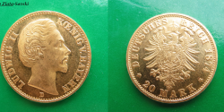 Zlatnik 20 maraka , Ludwig II