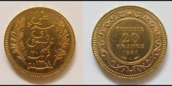 Zlatnik-20 franaka-Tunis